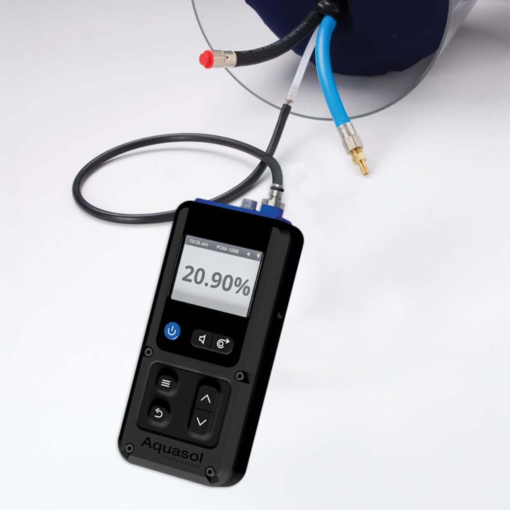POM oxygen monitor with iPurge